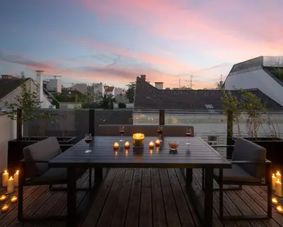 Ein Balkon oder eine Terrasse in der Unterkunft Abieshomes Serviced Apartments Schönbrunn