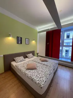 Ein Bett oder Betten in einem Zimmer der Unterkunft Dan In'n Out