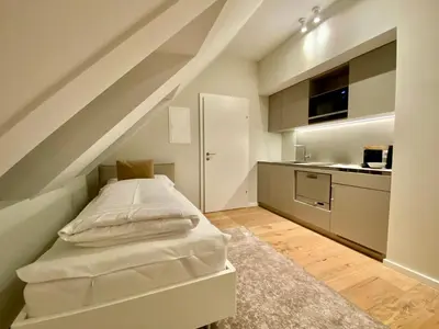 Küche/Küchenzeile in der Unterkunft Blackhome Wien I contactless check-in