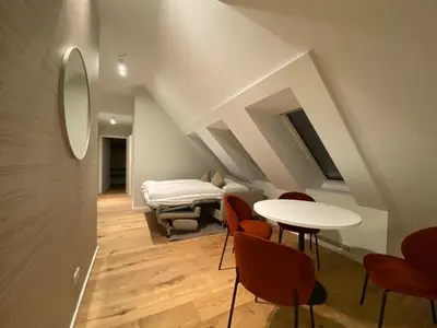 Ein Sitzbereich in der Unterkunft Blackhome Wien I contactless check-in