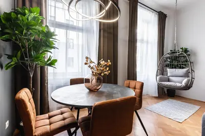 Ein Sitzbereich in der Unterkunft Classy and elegant apartments in a calm area