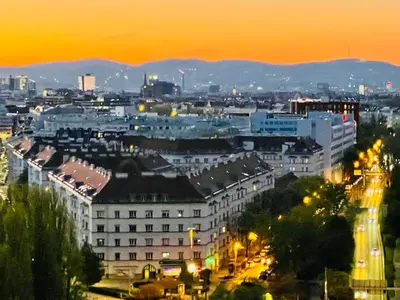 Ein allgemeiner Blick auf Wien oder ein Stadtblick von der Ferienwohnung aus