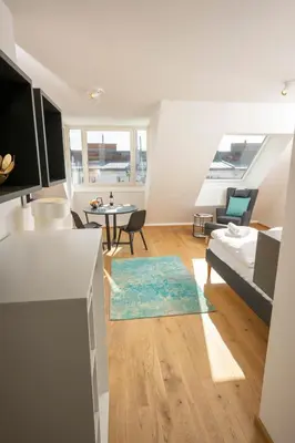 Grundriss der Unterkunft Rooftop Apartments mit großer Terrasse
