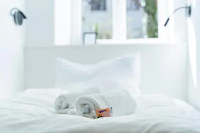 Ein Bett oder Betten in einem Zimmer der Unterkunft josef's home I Studio Mini I near UNO & VIC
