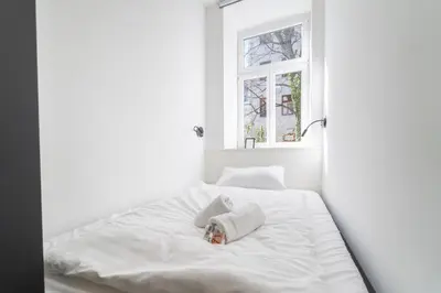 Ein Bett oder Betten in einem Zimmer der Unterkunft josef's home I Studio Mini I near UNO & VIC