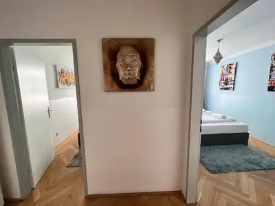 Ein Bett oder Betten in einem Zimmer der Unterkunft Exclusive Apartment Center Vienna