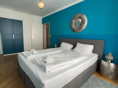 Ein Bett oder Betten in einem Zimmer der Unterkunft Exclusive Apartment Center Vienna