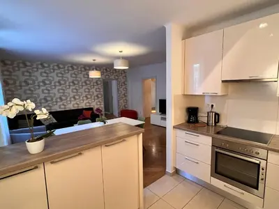 Küche/Küchenzeile in der Unterkunft Exclusive Apartment Center Vienna