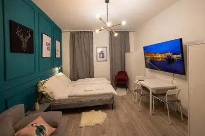 Ein Bett oder Betten in einem Zimmer der Unterkunft Radiant Premium Apartments-Muhrengasse
