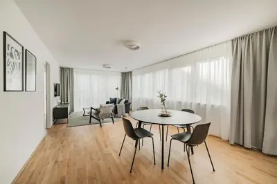 Ein Sitzbereich in der Unterkunft Arbio I Liv's Place Lux Apartments