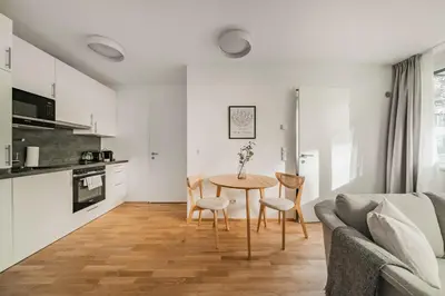 Küche/Küchenzeile in der Unterkunft Arbio I Liv's Place Lux Apartments
