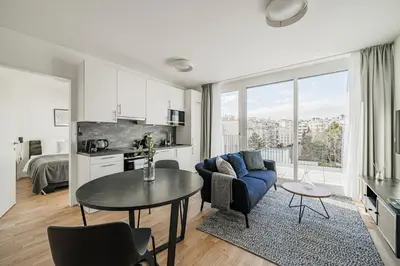 Küche/Küchenzeile in der Unterkunft Arbio I Liv's Place Lux Apartments