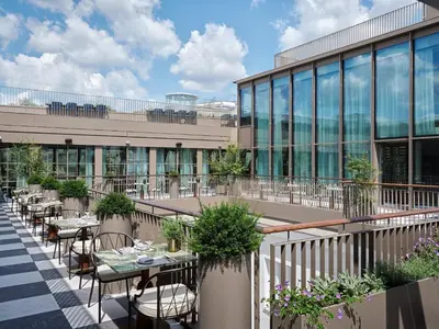 Ein Balkon oder eine Terrasse in der Unterkunft Rosewood Vienna