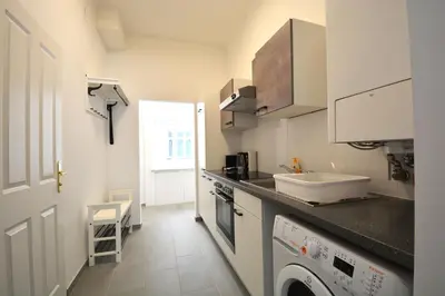 Küche/Küchenzeile in der Unterkunft UNIVERSUM APARTMENT 4