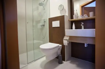 Ein Badezimmer in der Unterkunft Gästehaus & Weingut Johannes Strudler