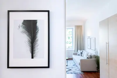 Ein Bett oder Betten in einem Zimmer der Unterkunft Beautiful apartment in Vienna's heart