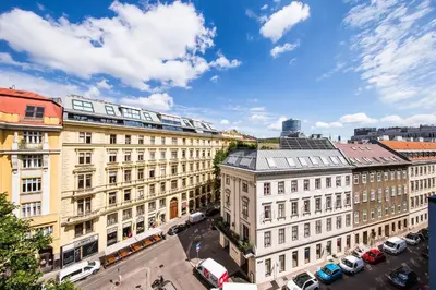 Ein allgemeiner Blick auf Wien oder ein Stadtblick von der Ferienwohnung aus