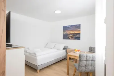 Ein Bett oder Betten in einem Zimmer der Unterkunft Cozy Ottakring