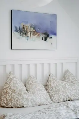 Ein Bett oder Betten in einem Zimmer der Unterkunft Ferienhaus in historischer Hofgasse