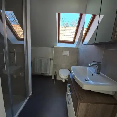 Ein Badezimmer in der Unterkunft Ferienhaus in historischer Hofgasse