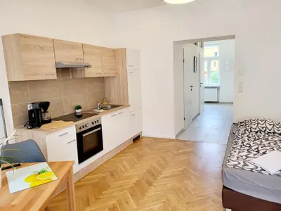 Küche/Küchenzeile in der Unterkunft Buchengasse Apartment Vienna - Free Highspeed-Internet