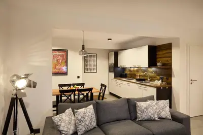 Ein Sitzbereich in der Unterkunft RockApart Wien