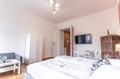 TV/Unterhaltungsangebot in der Unterkunft Lovely 1BR Apt. near AKH Hospital