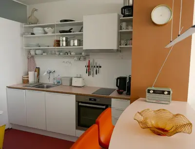 Küche/Küchenzeile in der Unterkunft Studio-Apartment