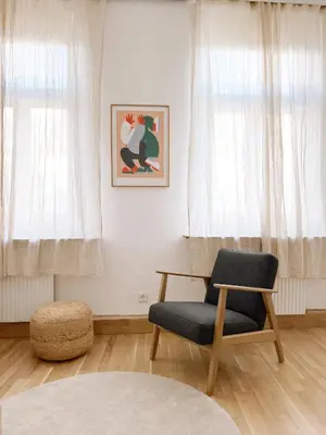 Ein Sitzbereich in der Unterkunft Central Apartment next to Belvedere Castle