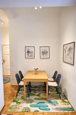 Ein Sitzbereich in der Unterkunft Renovated & Cozy - Close to Museumsquartier