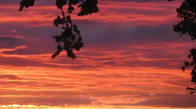 Blick auf den Sonnenuntergang/Sonnenaufgang von der Pension aus oder aus der Nähe