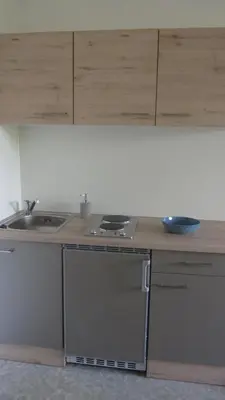 Küche/Küchenzeile in der Unterkunft Appartement am Strand