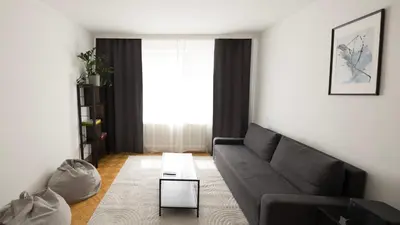 Ein Sitzbereich in der Unterkunft Retro Apartment in the city center.