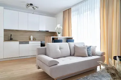 Küche/Küchenzeile in der Unterkunft Bright, Modern Apartment Vienna, Near U6 and City Center