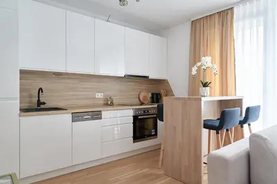 Küche/Küchenzeile in der Unterkunft Bright, Modern Apartment Vienna, Near U6 and City Center