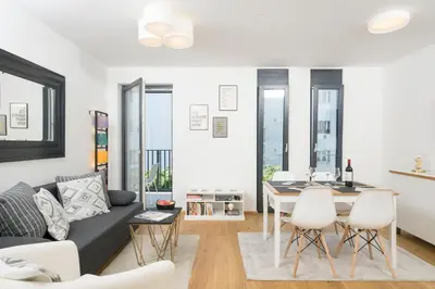 Ein Sitzbereich in der Unterkunft Ottakring Balcony Suite