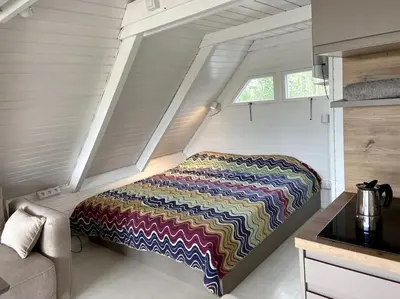 Ein Bett oder Betten in einem Zimmer der Unterkunft Seehütte Neusiedlersee - Waterfront 2
