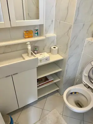 Ein Badezimmer in der Unterkunft Dachgeschosswohnung mit kostenlosem Parkplatz und Internet!