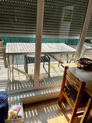 Ein Balkon oder eine Terrasse in der Unterkunft Dachgeschosswohnung mit kostenlosem Parkplatz und Internet!