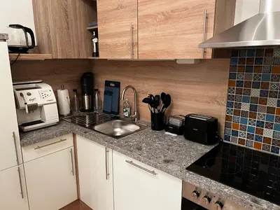 Küche/Küchenzeile in der Unterkunft S&E Apartments Vienna