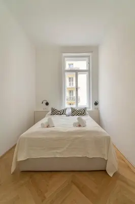 Ein Bett oder Betten in einem Zimmer der Unterkunft josef's home I Deluxe Apartment in Ideal Location