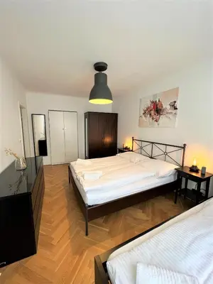 Ein Bett oder Betten in einem Zimmer der Unterkunft Unique Apartment Center Vienna