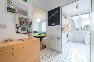 Küche/Küchenzeile in der Unterkunft Apt Grohgasse nahe U Bahn