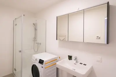 Ein Badezimmer in der Unterkunft Vienna Residence, Marina Tower - Danube