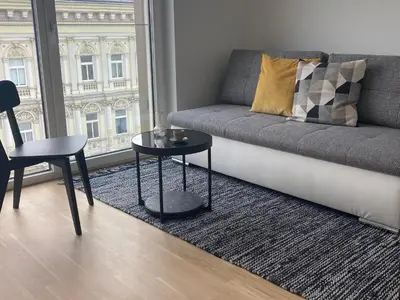 Ein Sitzbereich in der Unterkunft Urban Lifestyle
