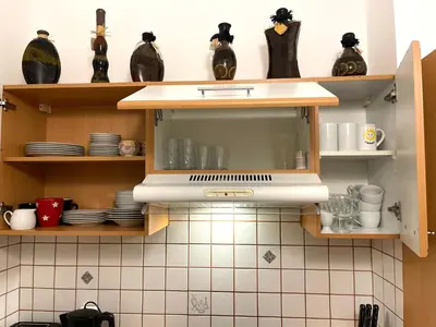 Küche/Küchenzeile in der Unterkunft Klimatisiertes, Ruhiges Dachgeschoß CityApartment im Zentrum Wiens