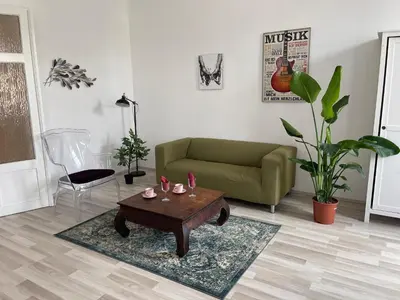 Ein Sitzbereich in der Unterkunft Gesamte Unterkunft im Zentrum von Wien Top 27