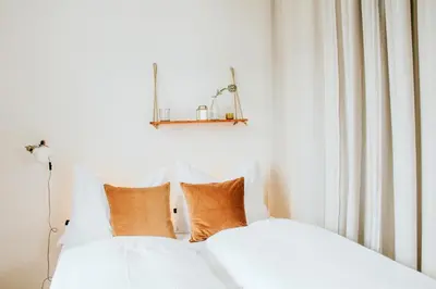 Ein Bett oder Betten in einem Zimmer der Unterkunft Central Design-Apartment next to Belvedere Castle