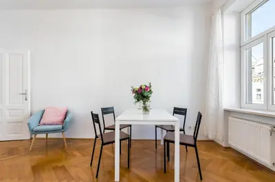 Ein Sitzbereich in der Unterkunft A&S Center Apartment Vienna