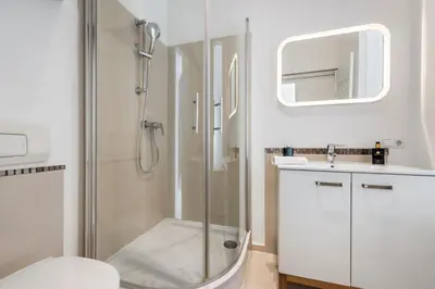 Ein Badezimmer in der Unterkunft A&S Center Apartment Vienna